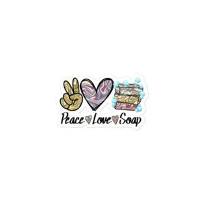 Peace, Love, Soap Bubble-free stickers