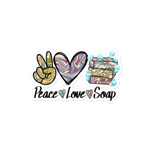 Peace, Love, Soap Bubble-free stickers - Image 2