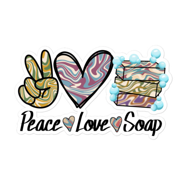 Peace, Love, Soap Bubble-free stickers - Image 3